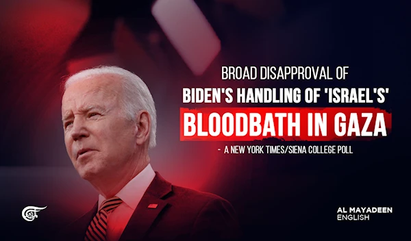 Broad disapproval of Biden's handling of 'Israel's' bloodbath in Gaza