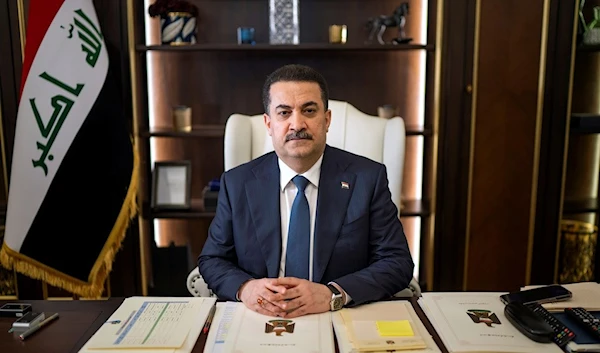 Iraqi Prime Minister Mohammed Shia al-Sudani sits for a portrait in his office in Baghdad, Iraq, Wednesday, March 1, 2023. (AP)