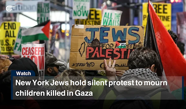 New York Jews hold silent protest to mourn children killed in Gaza