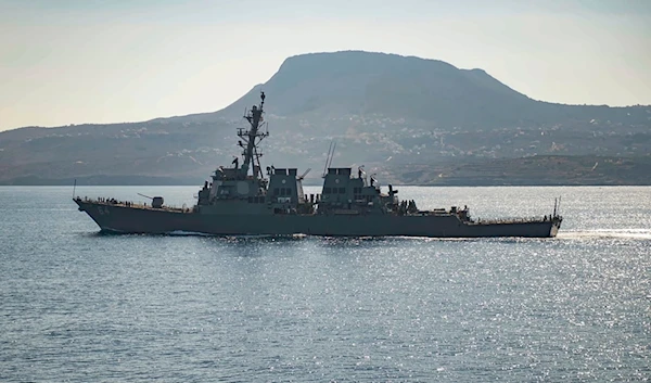 The guided-missile destroyer USS Carney in Souda Bay, Greece (AP)