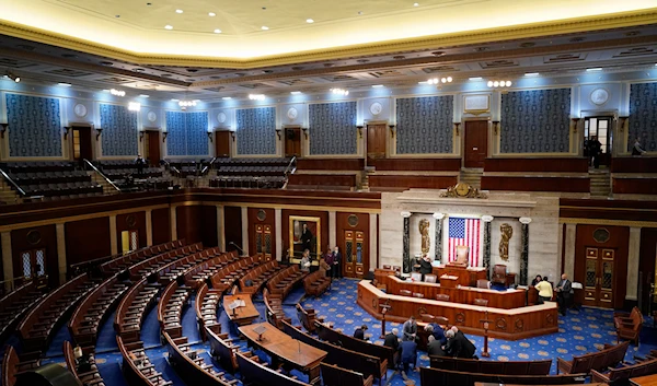 Members of Congress prayer in the House chamber before the House meets for the fourth day to elect a speaker and convene the 118th Congress in Washington, Friday, Jan. 6, 2023. (AP)