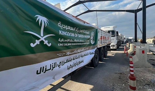 A convoy of Saudi aid for disaster-stricken Syria and Turkey (Social Media)