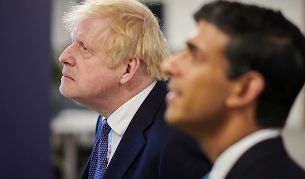 Then-British Prime Minister Boris Johnson and his Minister of the Exchequer, Rishi Sunak (Reuters)