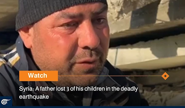 Syria: A father lost 3 of his children in the deadly earthquake