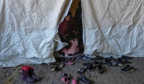 Entrance of a shelter. (AP)