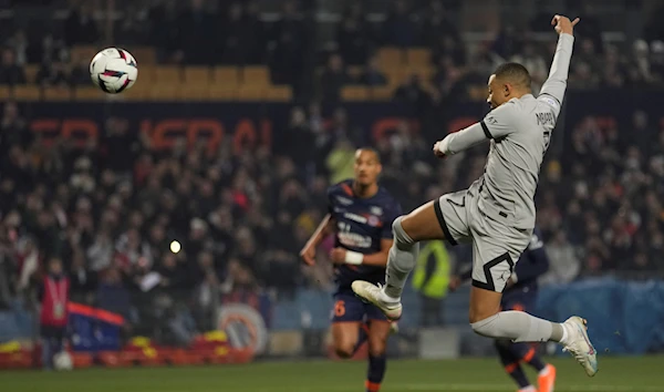 PSG's Kylian Mbappe in Montpellier, France, Wednesday, February 1, 2023 (AP Photo)