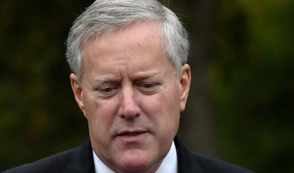 White House Chief of Staff Mark Meadows speaks to the media at the White House in Washington. (AFP)