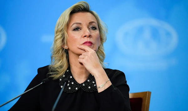 Russian Foreign Ministry spokeswoman Maria Zakharova attends annual news conference in Moscow, Russia, Wednesday, January 18, 2023 (AP).