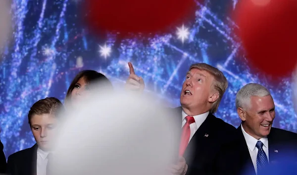 Former US President Donald Trump at the Republican National Convention in Cleveland in July 2016 (AP)