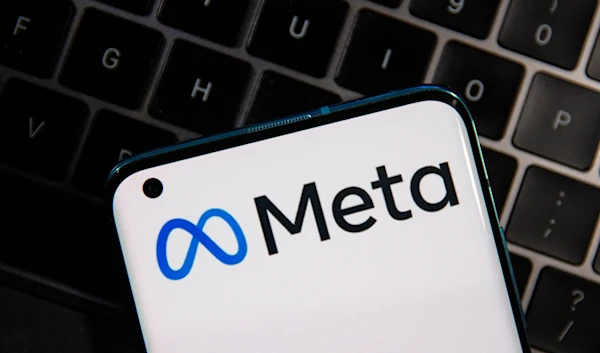 Meta logo shown on a laptop keyboard (reuters)