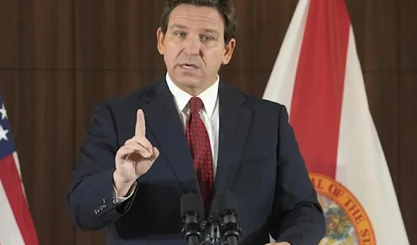 Florida Gov. Ron DeSantis gestures during a news conference, Thursday, Jan. 26, 2023, in Miami.(AP)