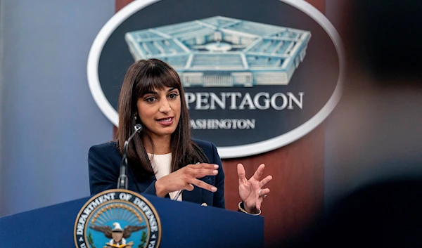 Deputy Pentagon Press Secretary Sabrina Singh speaks at a news conference at the Pentagon, Virginia, on November 4. (AP)