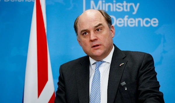 British Defense Secretary Ben Wallace at the Ministry of Defense London, Britain, March 21, 2022. (Reuters)