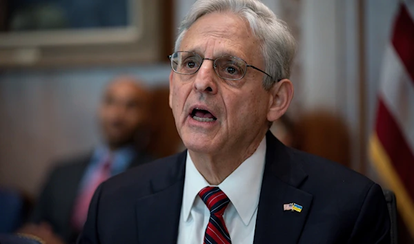 Attorney General Merrick Garland speaks during a meeting with Ukrainian Prosecutor General Andriy Kostin, at the Justice Department in Washington, Friday, February 3, 2023 (AP Photo)