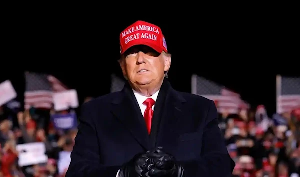 Trump in Kenosha, Wisconsin just before the election in November 2020. (Reuters)