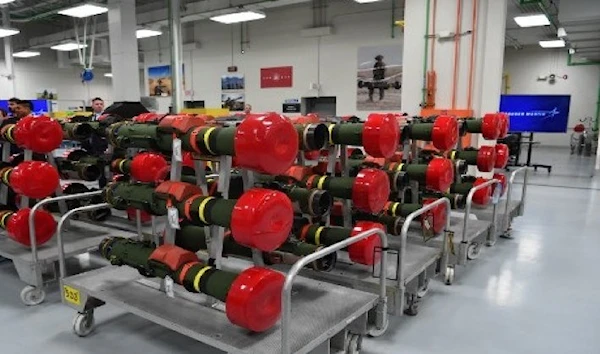 Javelin anti-tank missiles are displayed at the Lockheed Martin’s Pike County Operations facility in Troy, Alabama. (AFP )