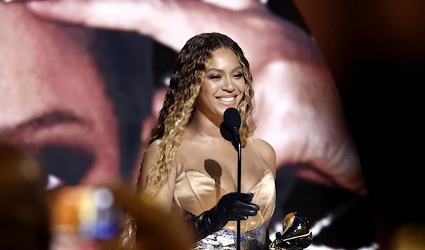 Beyoncé accepts Best Dance/Electronic Music Album for ‘Renaissance’ onstage during the 65th Grammy Awards at Crypto.com Arena on February 5, 2023 in Los Angeles, California. (AFP)