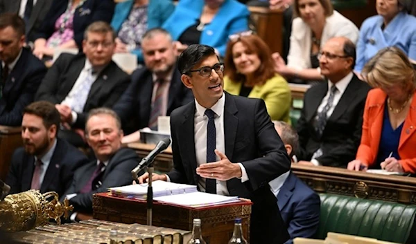 British Prime Minister Rishi Sunak attends the Prime Minister's Questions at the House of Commons in London, Britain February 1, 2023. (Reuters)