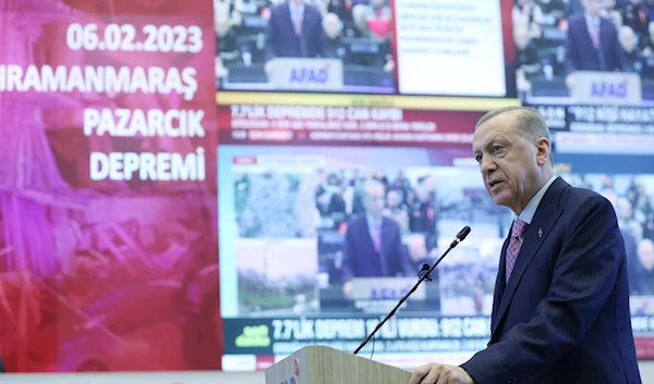 Turkish President Recep Tayyip Erdogan during his address to the nation (Reuters)