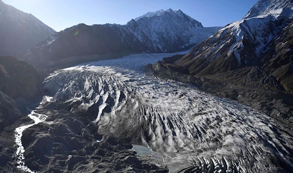 The Chiatibo glacier in the Hindu Kush mountain range is seen in Pakistan, October 16, 2019 (Reuters)..