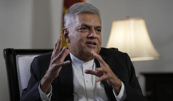 Ranil Wickremesinghe during an interview with the Associated Press in Colombo, Sri Lanka, Saturday, June 11, 2022 (AP)