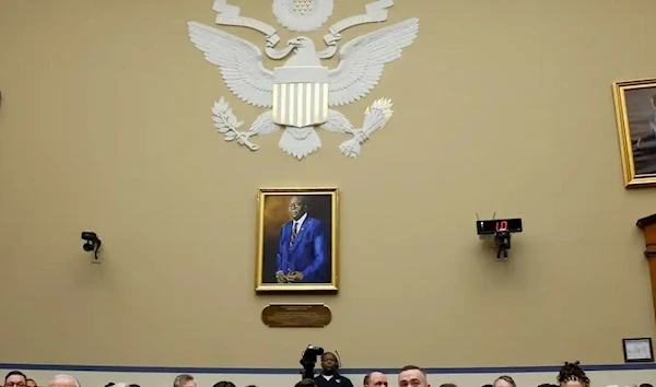 James Baker, former deputy general counsel at Twitter; Vijaya Gadde; former chief legal officer at Twitter; Yoel Roth, former global head of trust and safety; and the former employee Anika Collier Navaroli attend the hearing. (Reuters)