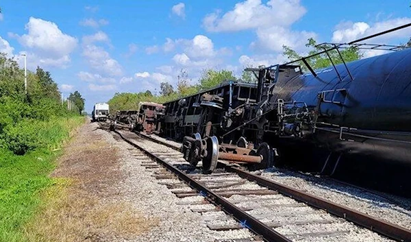 Train derailment in Manatee County. (Sputnik)