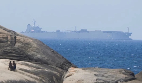 Iranian ship heads to dock in Rio's Port, Brazil. (Reuters)