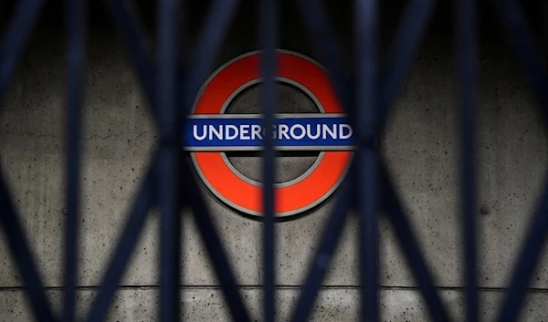 A tube station entrance is closed in Westminster Station in London, Britain, March 1, 2022. (Reuters)