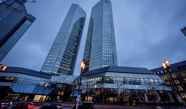 The headquarters of Deutsche Bank is pictured in Frankfurt, Germany, Tuesday, Jan. 31, 2023. (AP)