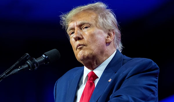 Former US President Donald Trump speaks at the Conservative Political Action Conference, CPAC 2023, Saturday, March 4, 2023 (AP).