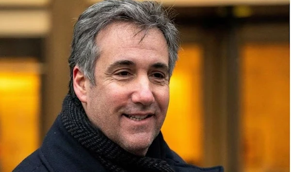 Former US President Donald Trump's former lawyer Michael Cohen speaks to members of media for former attorney Michael Avenatti criminal trial in, at the United States Courthouse in the Manhattan borough of New York City, U.S., January 24, 2022. (REUTERS)