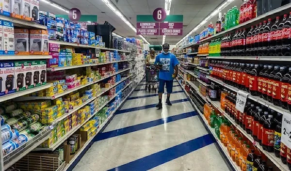 People shop at a 99 Cents store in Santa Monica, California, on Sept. 13, 2022. (AFP)