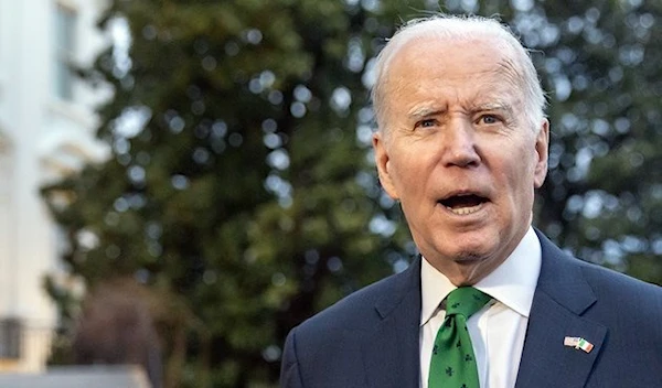 US President Joe Biden speaks at a news conference in Washington. (AP)