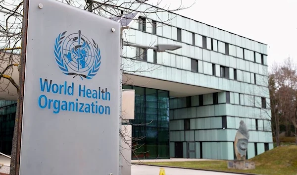 A logo is pictured outside a building of the World Health Organization (WHO) during an executive board meeting on update on the coronavirus outbreak, in Geneva, Switzerland, February 6, 2020. (Reuters)