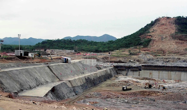 Construction work takes place, at the site of the Grand Ethiopian Renaissance Dam near Assosa, Ethiopia, June 28, 2013 (AP)