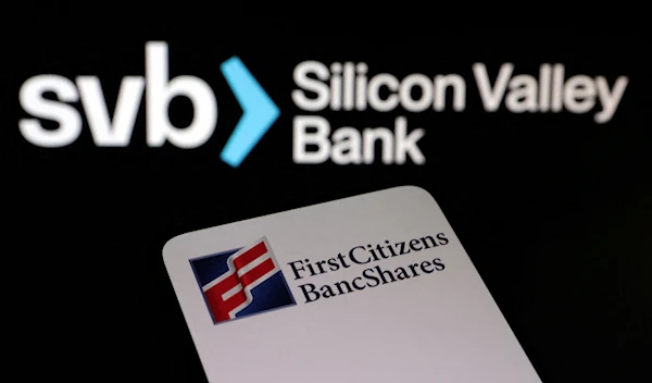 First Citizens BancShares and SVB logos in an illustration on March 19, 2023 (Reuters)