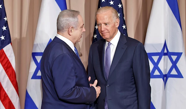 Benjamin Netanyahu and President Biden, seen in Switzerland in 2016, Michel Euler (AP).