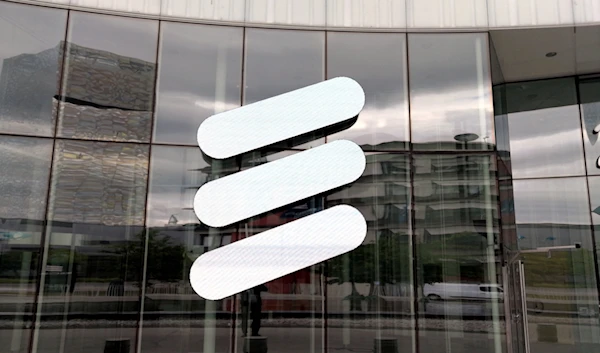 The Ericsson logo is seen at the Ericsson's headquarters in Stockholm, Sweden June 14, 2018. Picture taken June 14, 2018. (Reuters)