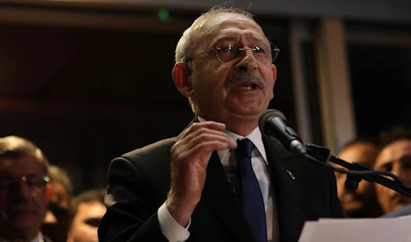 Kemal Kilicdaroglu, the leader of the pro-secular, center-left Republican People's Party addresses after a six-party alliance nominated him as its common candidate to challenge President Recep Tayyip Erdogan, in Ankara, Turkey, Monday March 6, 2023.