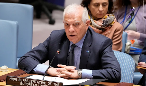 Josep Borrell, Vice-President of the European Commission and High Representative of the EU for Foreign Affairs and Security Policy, speaks during a UN Security Council meeting, Thursday, February 23, 2023 (AP).