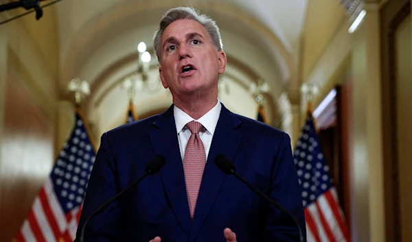 US House Speaker Kevin McCarthy speaking (Reuters)