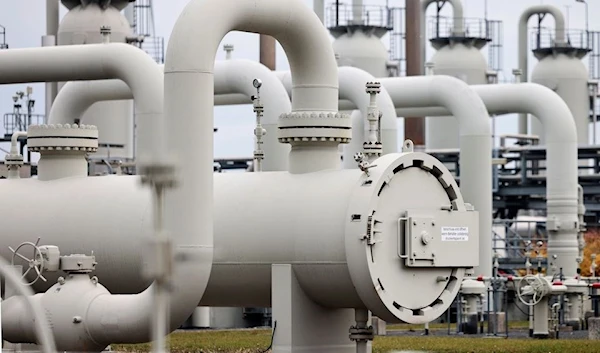 Pipes are pictured at a gas compressor station in Mallnow, Germany, November 1, 2021. REUTERS/Hannibal Hanschke