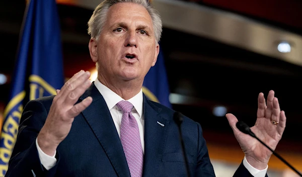 In this April 22, 2021, file photo, House Minority Leader Kevin McCarthy of Calif., speaks during his weekly press briefing on Capitol Hill in Washington. (AP)