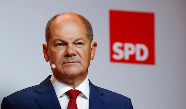 German Chancellor Olaf Scholz as a news conference in Berlin, Germany in August 2020 (Reuters)