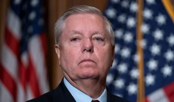 Republican US Senator Lindsey Graham at the US Capitol in Washington DC, United States of America, 10 February 2022. (AP)