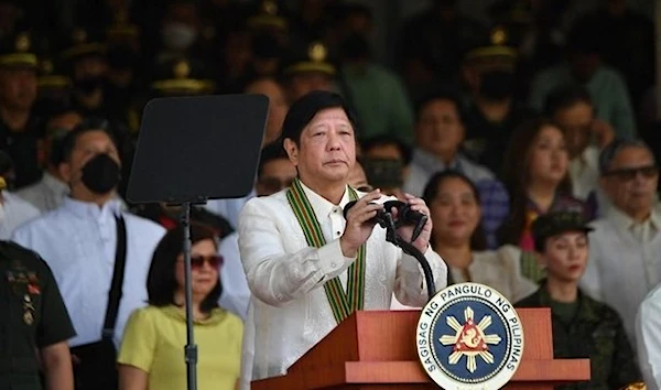 Philippine president Ferdinand Marcos Jr. speaking at a press conference in 2023 (AFP)