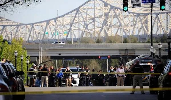 Law enforcement officers respond to an active shooter near the Old National Bank building on April 10, 2023, in Louisville, Kentucky (GETTY IMAGES)