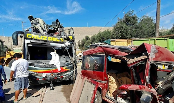 A bus crash in southern Peru in 2020 (Reuters)