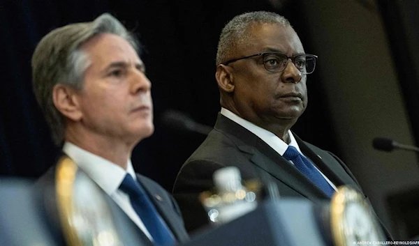 US Secretary of State Antony Blinken and Defense Secretary Lloyd Austin in 2022 at a press conference (AFP)